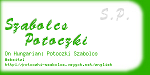 szabolcs potoczki business card